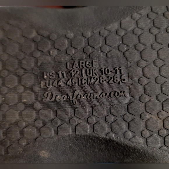 Dearform black corduroy memory foam slippers Sz 11-12 - Picture 6 of 8